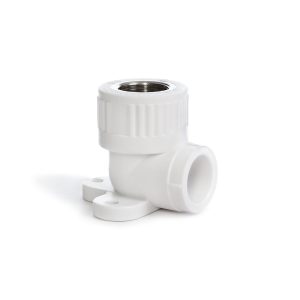 Угольник настенный Fusitek 90° комбинированный 20х1/2 с креплением Белый